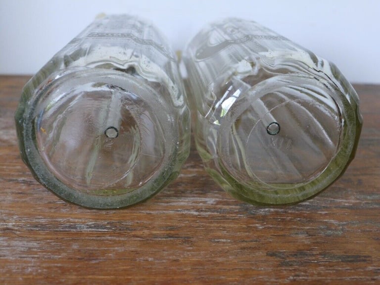 Collectable, Bar Display etc. TWO Antique Vintage Schweppes Soda Syphon Bottles, £25 for the two.
