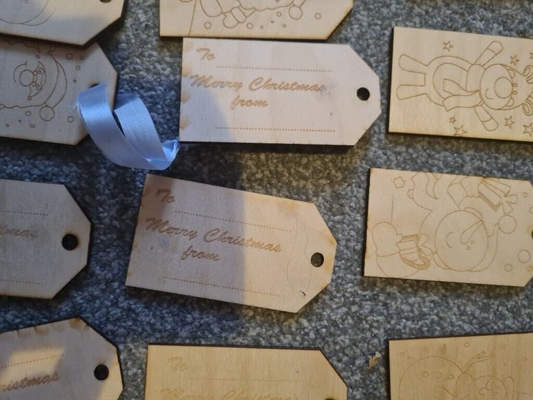 Christmas wooden tags