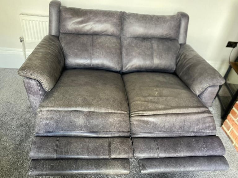 Reclining Sofa 3+2 Suede Leather
