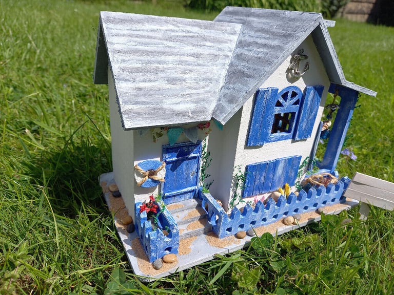 Unique, one off hand painted wooden beach house