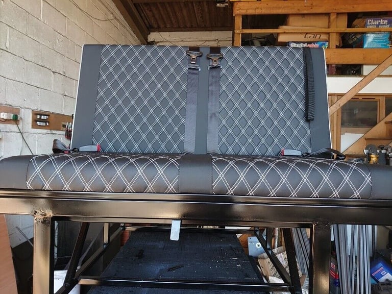 3 Seater full width Rock And Roll Bed/Seat VW T4, T5, T6, Vivaro, Transit, Bongo