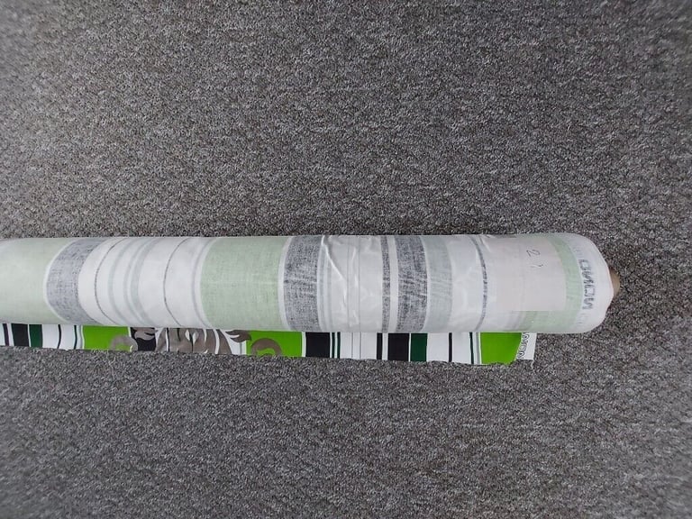 Fabric  Good Quality  Fabric”Nono”  Green Silver Multi Colour New 