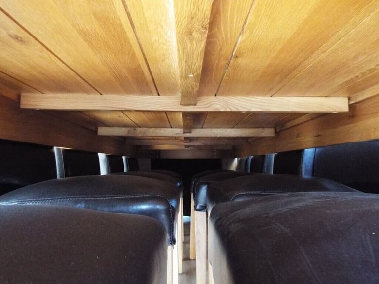 Extra Large Solid Oak Dining Room Table