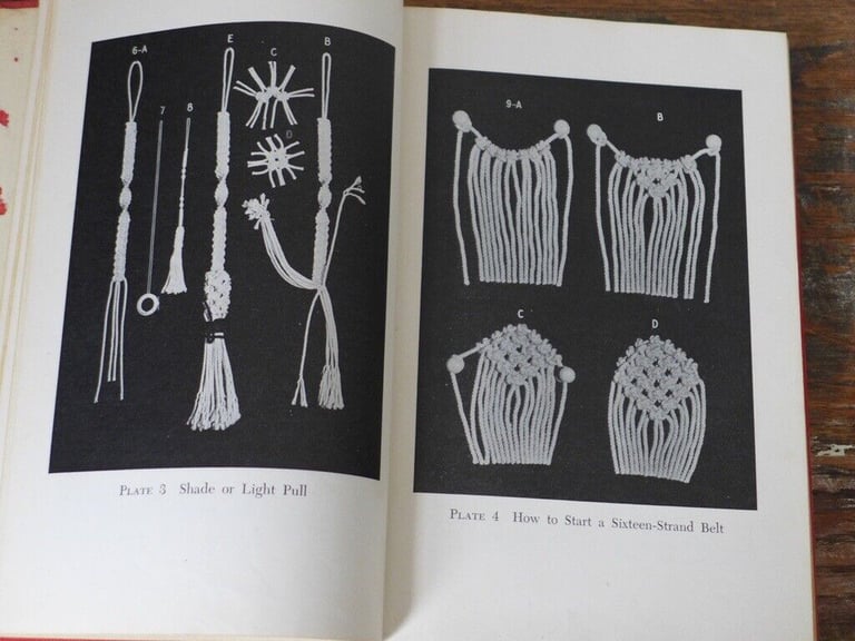 Collectable and rare vintage craft book: SQUARE KNOT HANDICRAFT GUIDE. Otherwise known as MACRAME.
