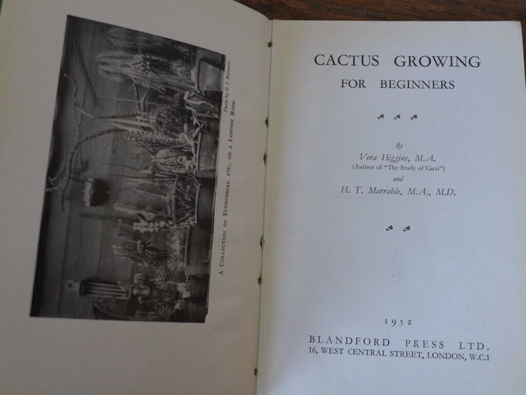Rare Collectable Gardening Books: SEED AND POTTING COMPOSTS and CACTUS GROWING FOR BEGINNERS.