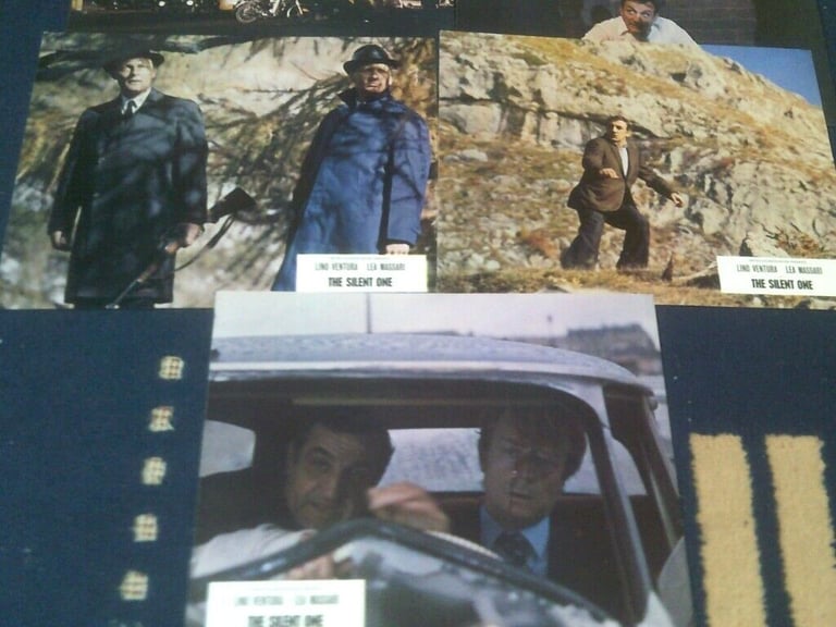 7 ORIGINAL CINEMA LOBBY PHOTO CARDS THE SILENT ONE  LINO VENTURA   BUYER COLLECTS  