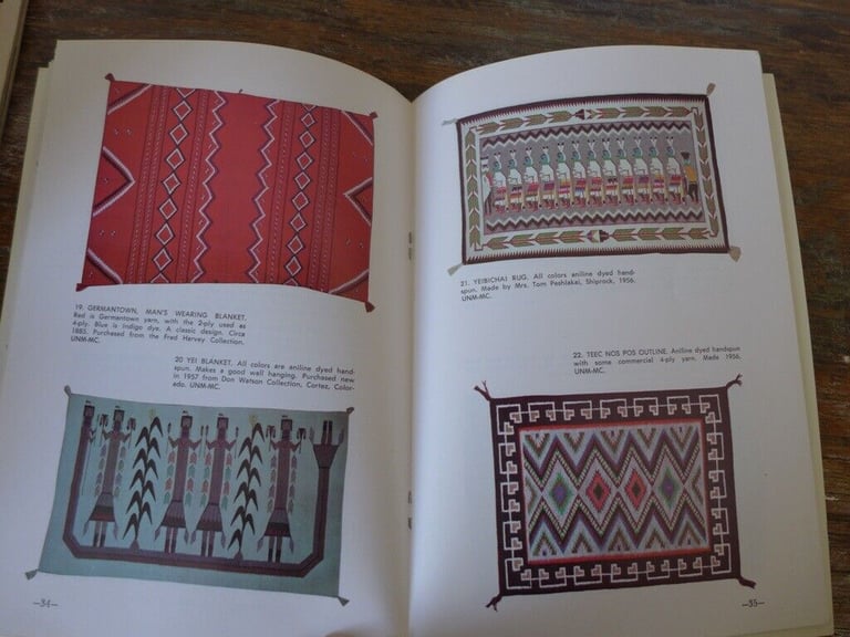 Collectable Vintage Book: NAVAJO RUGS Past, Present and Future. By Gilbert S Maxwell. Paperback.