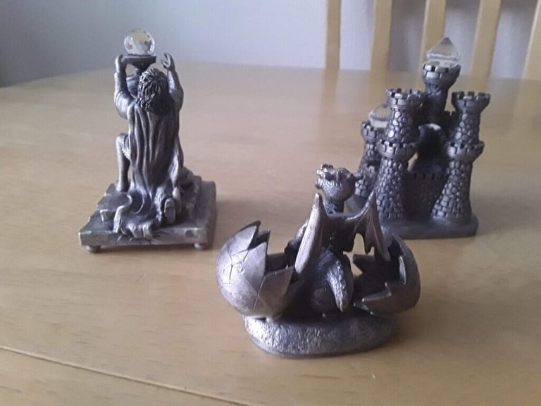 Fantasy Pewter Ornaments x 3