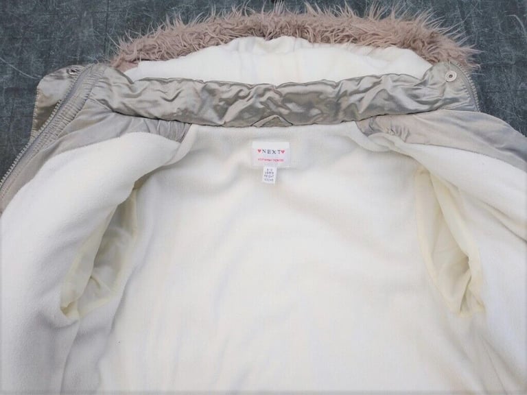 NEXT Luxurious Padded Jacket Age 9-10, Silver (reflective). AS NEW