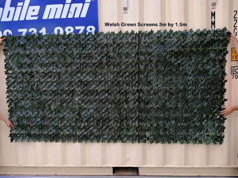 Artificial Faux Ivy Hedge Privacy Fence Wall Screen, Leaf and Vine Decoration  Gate Rail