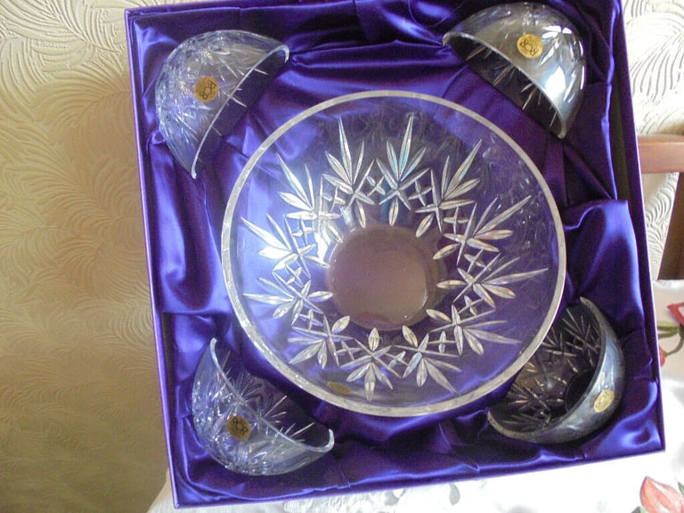 Royal Crystal Rock RCR Lead Crystal Bowl Set