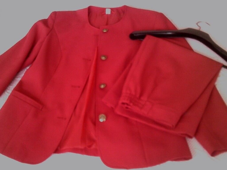image for 'C & A' WOMAN'S 2-PIECE DRESS, SIZE 12, BRIGHT RED