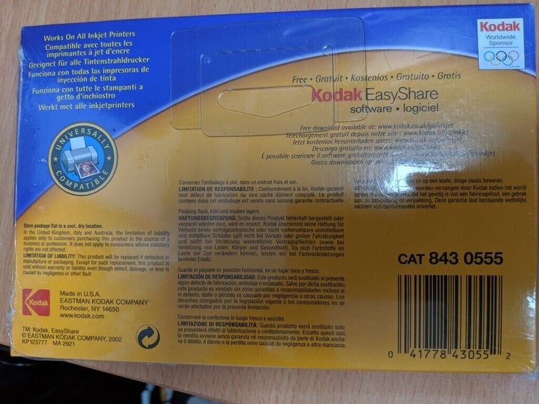 Kodak Glossy Picture Paper 79 SHEETS - Photo Size 10x15cm 4x6in 190gsm -