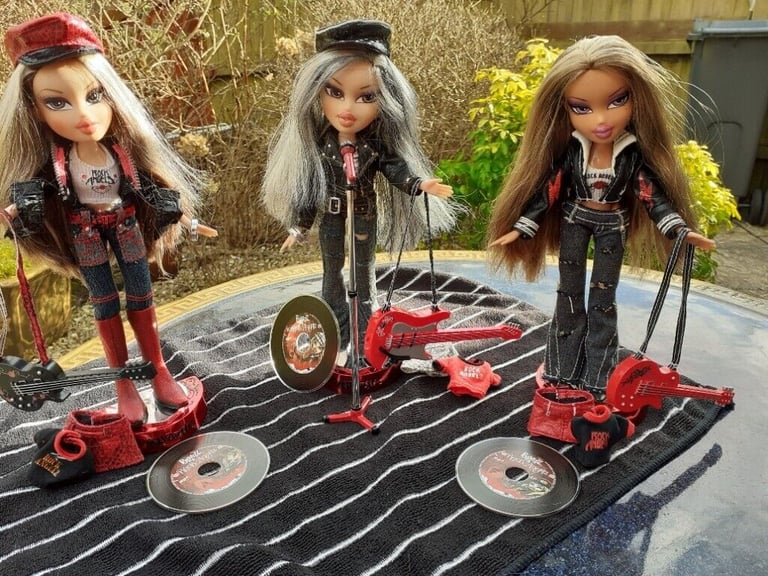 RARE Set of Three Bratz Rock Angelz Dolls - Jade, Cloe and Yasmin - from 2005