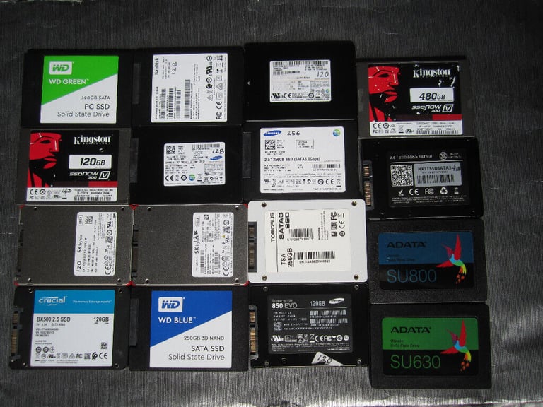 SSD 128,240,256,480GB 1TB HDD 80,160,250,320,500,640GB1TB 2.5 LAPTOP DRIVES win10/11 with fulloffice
