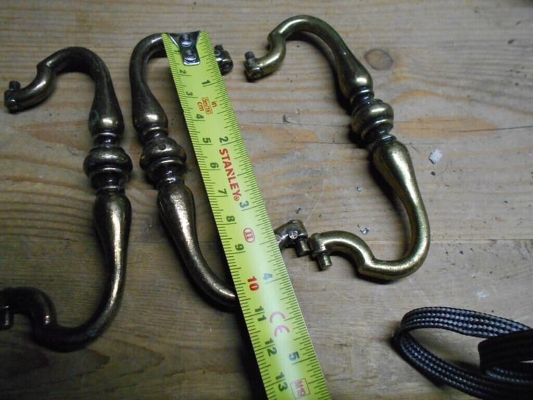 Victorian Brass original cuboard handles Vintage Handles 