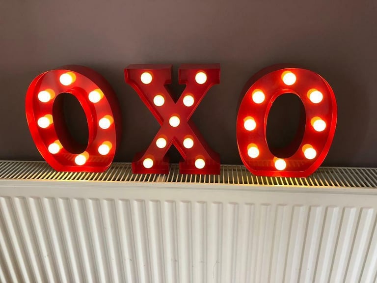 image for Metal OXO battery operated lights 