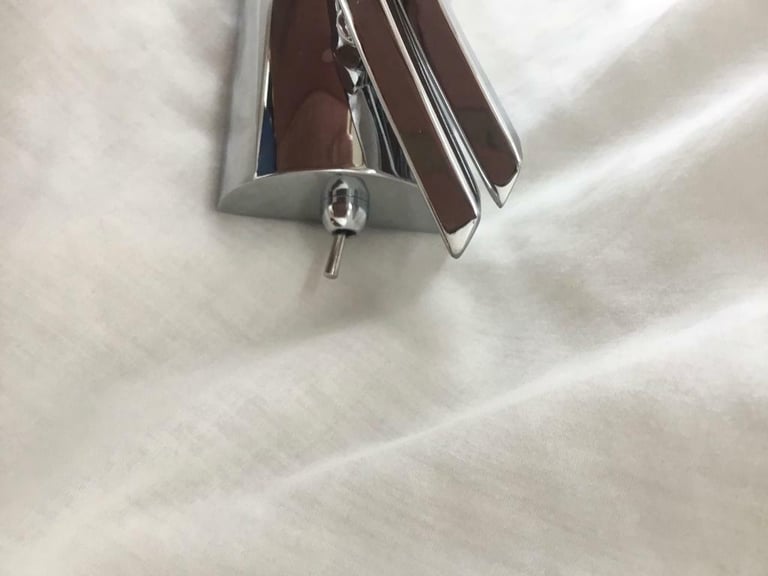 Glass tulip head and chrome wall lights x 4 available 