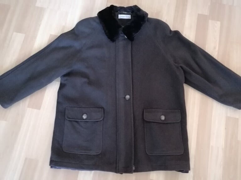 Vintage Designer JACQUES VERT Wool & Cashmere Oversized Jacket . Ex Cond. Ladies. Size : M