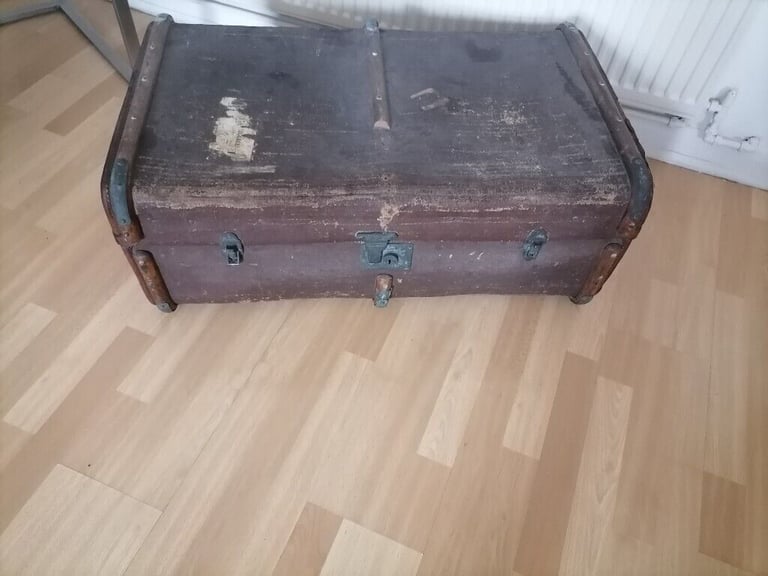 Rare Vintage Pre 1940's Chest Wardrobe Steamer Travel Trunk