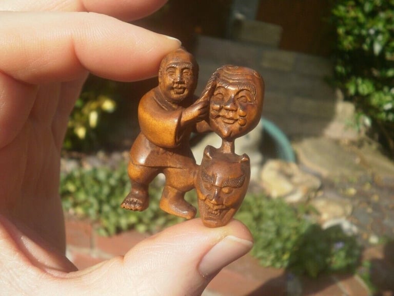 Netsuke gifts hand carved wooden collectable ornament over 299 to choose from