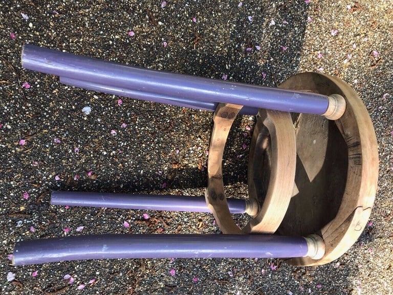Bentwood Stool in purple