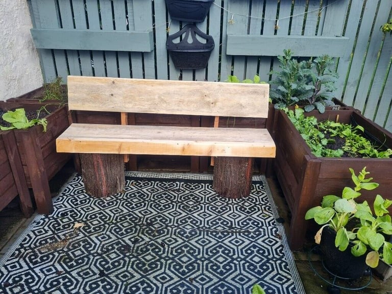 Double Log Leg Bench Handmade