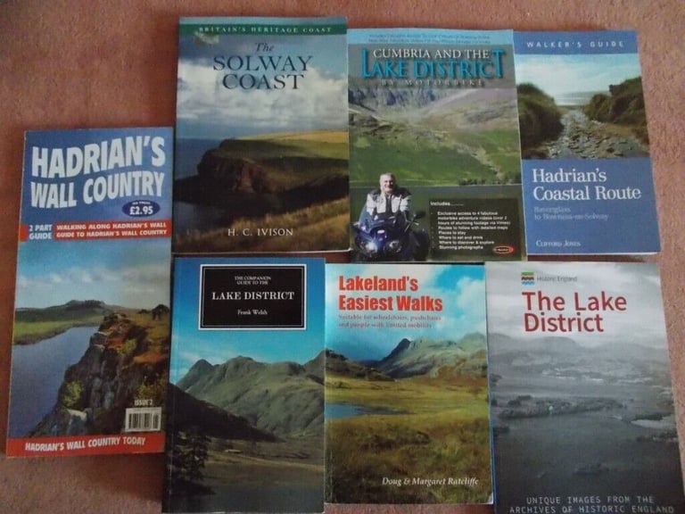 12 Books Hiking Tour Guides Cumbria Lakeland Hadrians Wall 