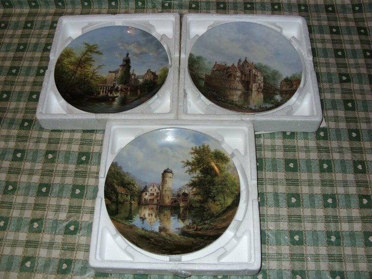 image for Moated castles by Eleonore  Guinther. Collectors Plates with the artist signature on the plate