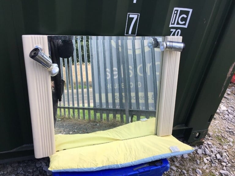 Vintage Very Heavy High Quality Rectangle Bathroom Mirror With Light Fitting