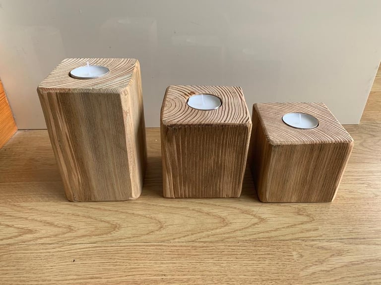 image for Square candle holder set 