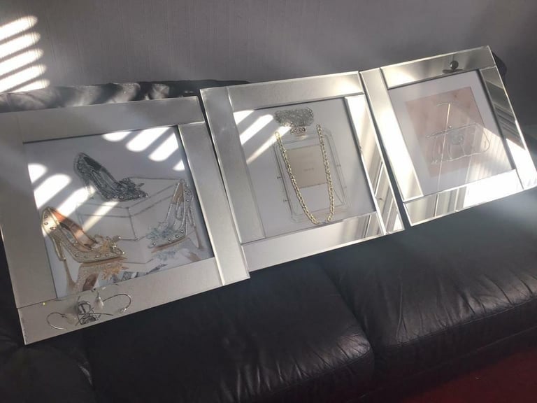 3 x Mirrored Pictures 55 X 55cm £30 no offers