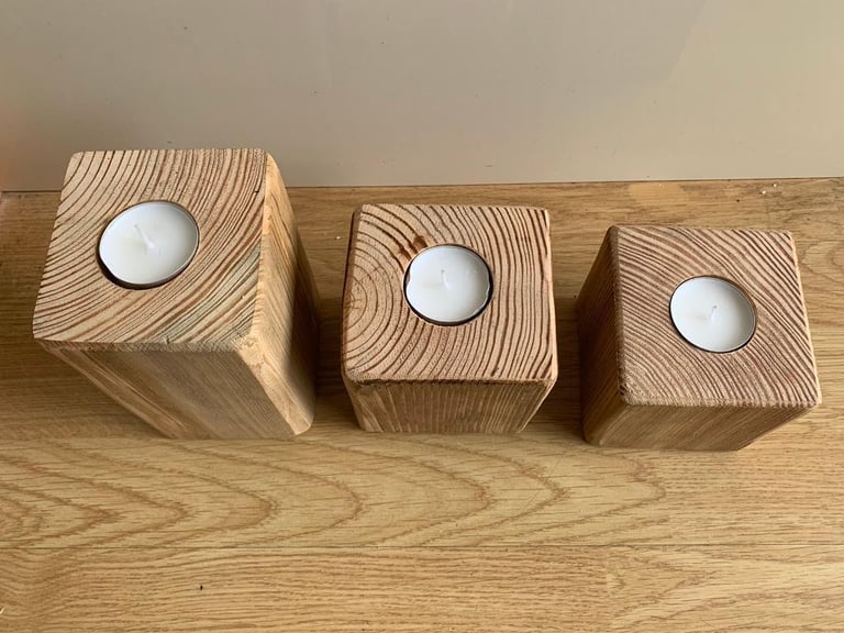 Square candle holder set 