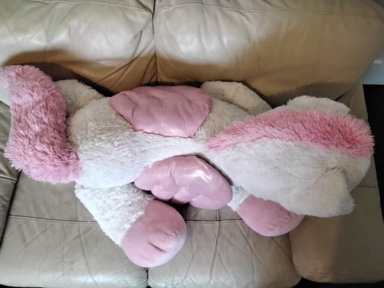 UNICORN soft toy 130cm long with tail extended .
