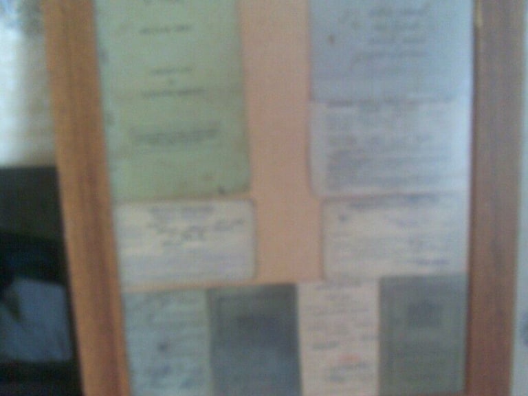 image for 8 MIXED ARMY MILITARY ITEMS    FRAMED   