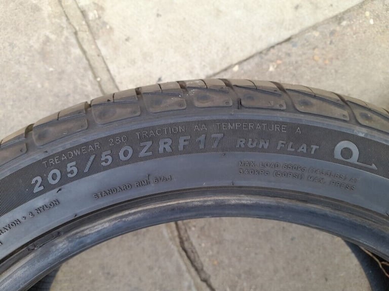 205 50 17 Runflat Tyres  sold Individually in West London Area