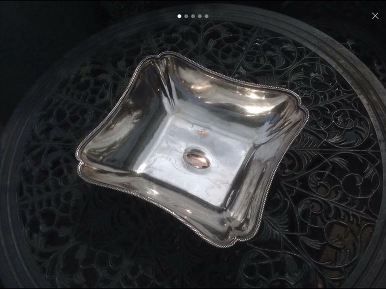 image for Arts & Crafts style Silver Plated Dish.