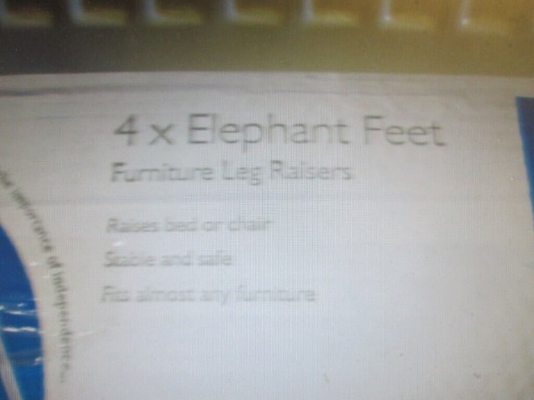 1 Set Bed / Settee Raiser ( Elephants Feet ) Gordon Ellis  New