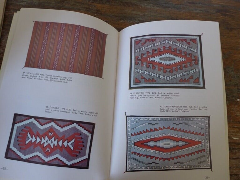 Collectable Vintage Book: NAVAJO RUGS Past, Present and Future. By Gilbert S Maxwell. Paperback.