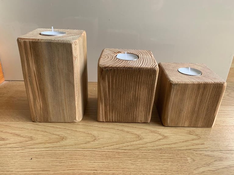 Square candle holder set 