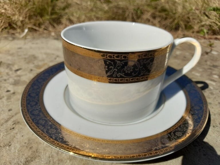 image for Vintage Sango Classic Lace Cup + Plate