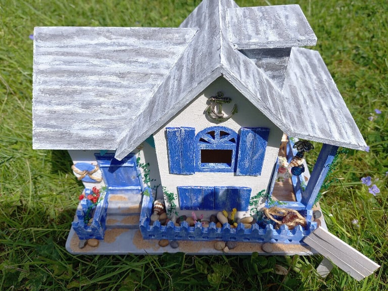 Unique, one off hand painted wooden beach house