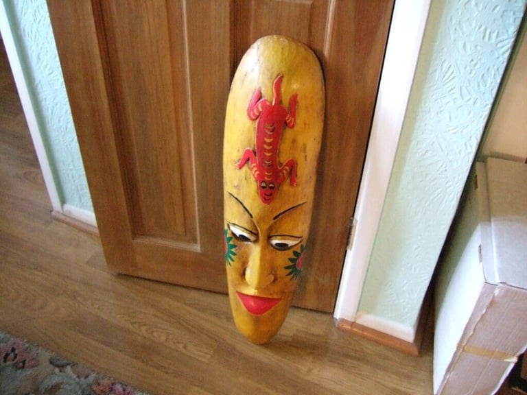 image for Tribal art wooden  mask Fijian? 