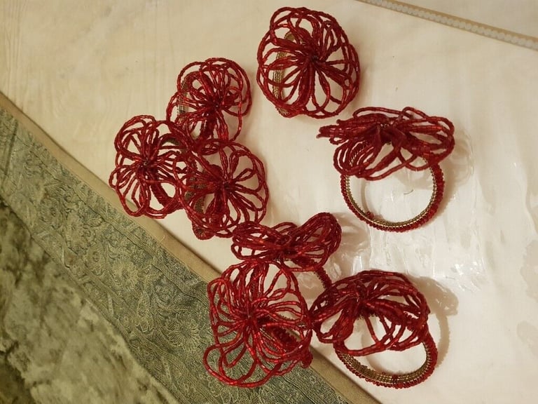 image for Beaded Napkin Holders x 8 £1 each