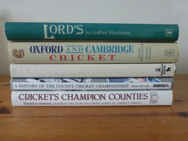 5 Cricket hardback books - mainly County Cricket
