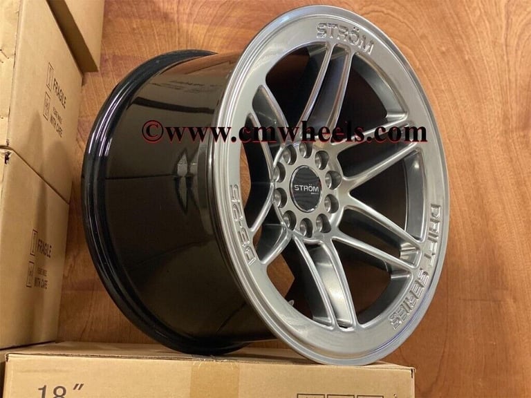 18" Inch Strom DS-25 Drift Wheels 5x114.3 Fits Nissan silvia skyline S14 S15 RX7 MX5 R32 R33 