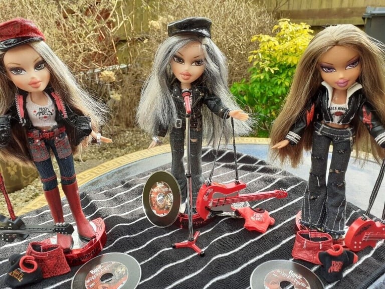 RARE Set of Three Bratz Rock Angelz Dolls - Jade, Cloe and Yasmin - from 2005