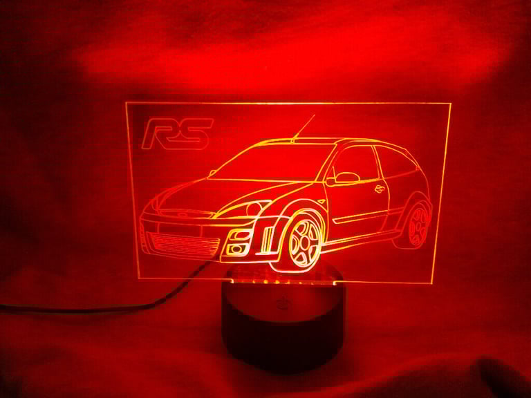 Ford MK1 Focus RS LED Illuminated Etching Display Light Colour Changing