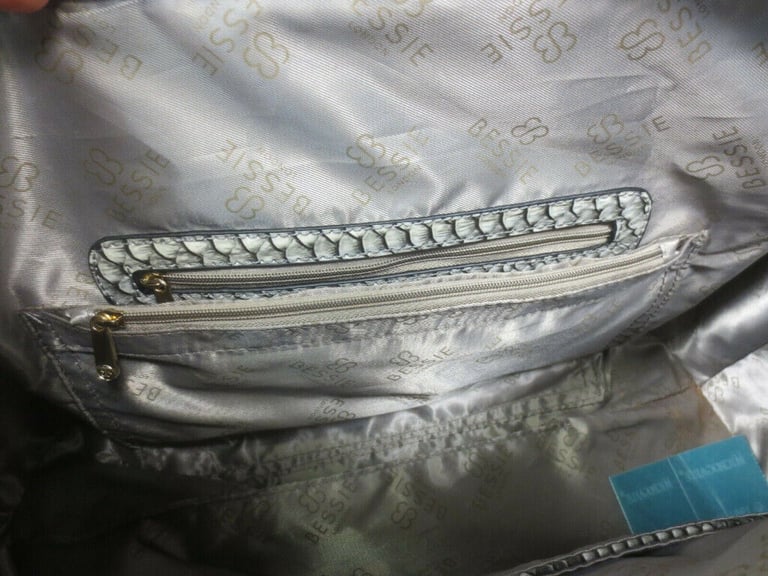  Ladies Handbag Reptile Pattern and Beaded Handbag with Shoulder Strap 