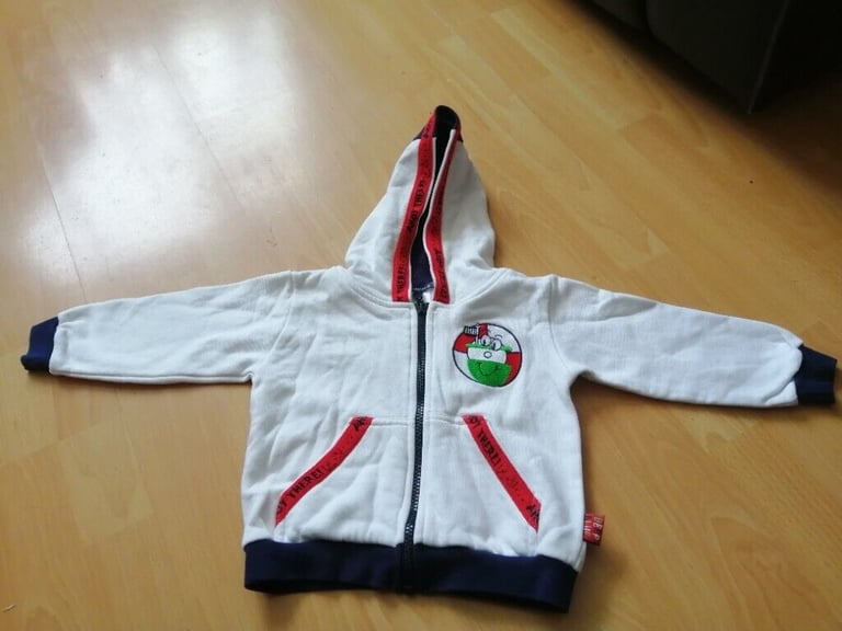 ChildsBaby's Fleece Lined Hooded Jacket /top Age 12 - 18 Months